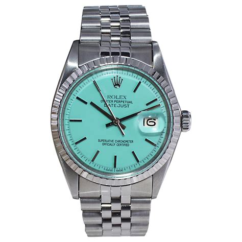 tiffany blue datejust rolex|rolex tiffany blue face.